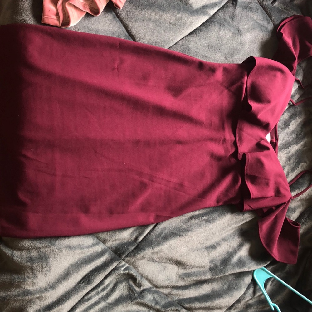 Burgundy dress